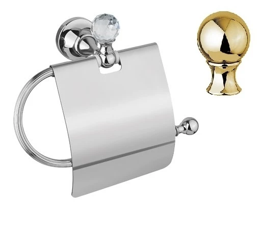 Держатель туалетной бумаги золото 24 карат, металл Cezares Olimp OLIMP-TRH-03/24-M