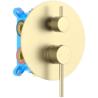 Смеситель для ванны Aquatek Европа AQ1347BG встраиваемый, золотой матовый