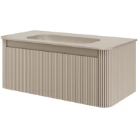 Тумба с раковиной Armadi Art Voi Daphne 782-100-R-D + 786-100-D без отв. 102 см, подвесная, бежевый матовый