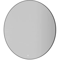 Зеркало Armadi Art 545-120-B 120x120 см, с LED-подсветкой, сенсорным выключателем, диммером, антизапотеванием, черный матовый