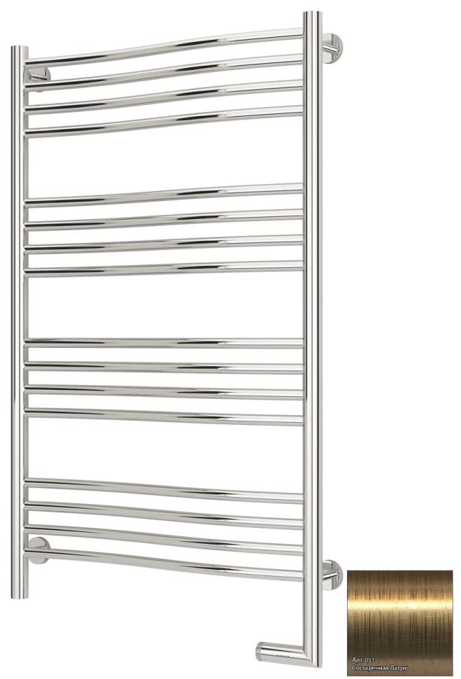 

Полотенцесушитель электрический 1000x600 состаренная латунь МЭМ правый Сунержа Флюид 2.0 051-5221-1060