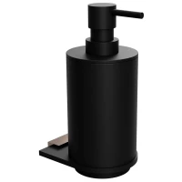 Дозатор для жидкого мыла Bemeta Galla 108109010 230 мл, настенный, черный матовый/розовое золото