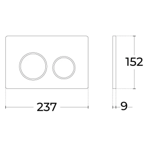 Изображение товара кнопка смыва sintesi sin-fb-arb-506 для инсталляции, черный матовый/хром/черный матовый
