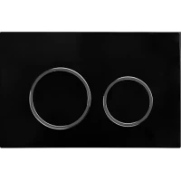 Кнопка смыва Sintesi SIN-FB-ARB-506 для инсталляции, черный матовый/хром/черный матовый