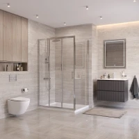 Душевой уголок BelBagno Uno UNO-195-AHF-31-110/100-C-Cr 110x100 см, профиль хром, стекло прозрачное