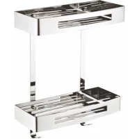 Полка для ванной Azario AZ-170-2 30 см, двойная, хром