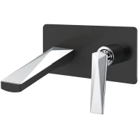 Смеситель для раковины Boheme Venturo 375-B встраиваемый, хром/черный матовый