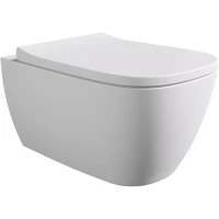 Унитаз подвесной Alice Wunder 45000109SET безободковый, торнадо, с сиденьем микролифт, белый матовый