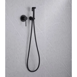 Изображение товара гигиенический душ abber emotion af8825b со смесителем, черный матовый