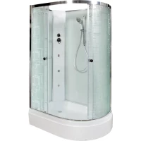 Душевая кабина 120x80x208 см Deto EM2712LNGM матовое с прозрачным узором