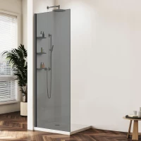 Душевая перегородка Vincea Walk-In HWS VSW-1HWS800CGGM 79,8 см, профиль вороненая сталь, стекло тонированное