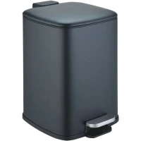 Мусорное ведро WeltWasser Berg BL 10000013424 20л, с педалью, черный матовый