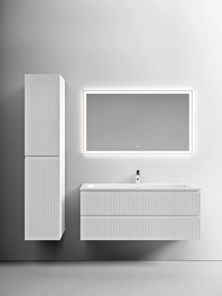 Комплект мебели белый матовый 121 см Sancos Snob TSNT120W + CN7017 + CI1200