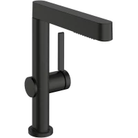 Смеситель для раковины Hansgrohe Finoris 76060340 с донным клапаном, черный хром матовый