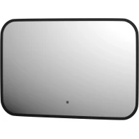 Зеркало Defesto Aura DF 2962RH 60x40 см, с LED-подсветкой, сенсорным выключателем, диммером, черный матовый