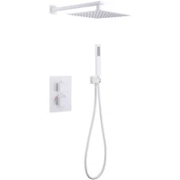 Душевой комплект Abber Daheim AF8251W 250 мм, с термостатом, белый матовый