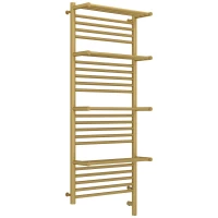 Полотенцесушитель электрический 1200x500 золотой матовый МЭМ правый Сунержа Богема с полкой 3.0 032-5809-1250