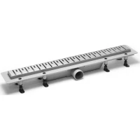 Душевой трап (лоток) PlastBrno Design 2 SZA2650 64,4 см, с решеткой, перфорированный, нержавеющая сталь