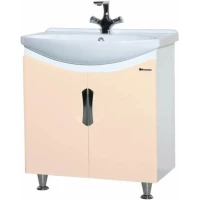 Тумба бежевый глянец/белый глянец 63 см Bellezza Лагуна 4632110240074