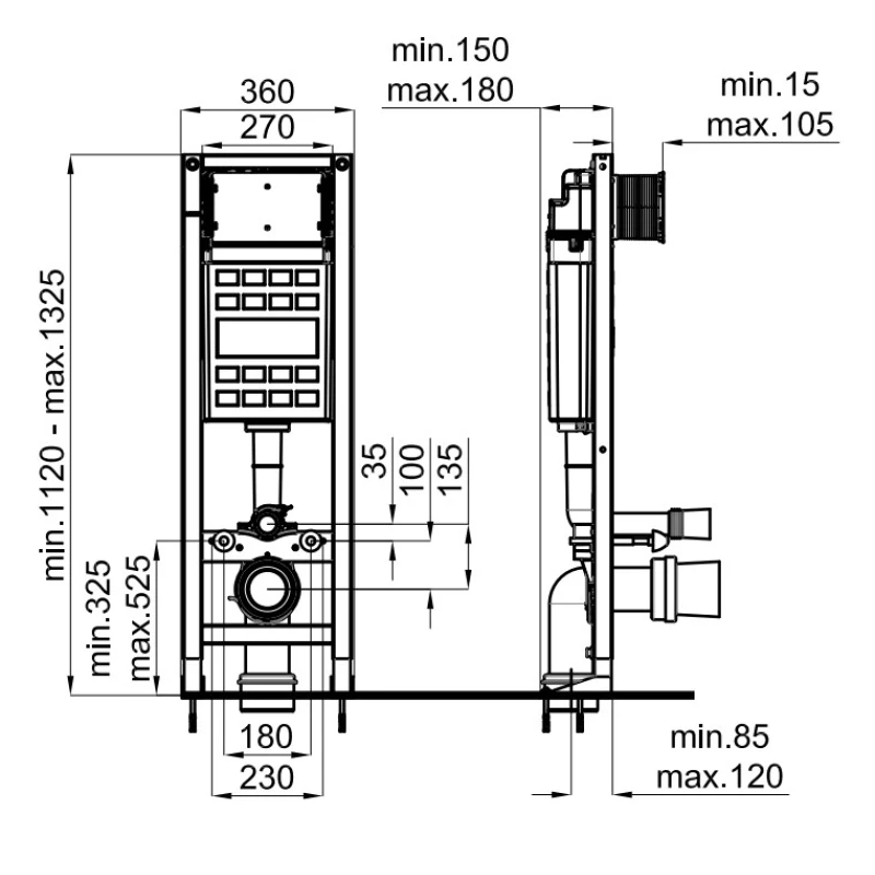 Монтажный элемент для подвесного унитаза Noken Smart Line N386000054