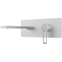 Смеситель для раковины Paffoni Ringo RIN105BO встраиваемый, без донного клапана, белый матовый