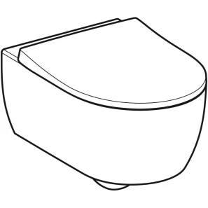 Изображение товара унитаз подвесной geberit icon 500.784.01.1 безободковый, с сиденьем микролифт, белый