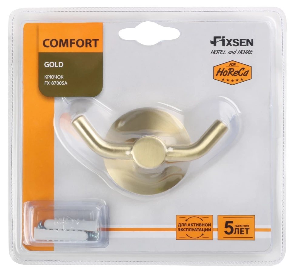 Крючок двойной Fixsen Comfort Gold FX-87005A - фото 2