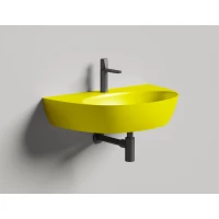 Раковина-чаша Salini S-Sense Alda Wall 03 140313GF 71x45 см, накладная, подвесная, покраска по RAL глянец полностью