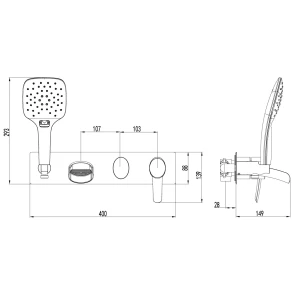 Изображение товара смеситель для ванны lemark atlantiss lm3224c