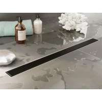 Душевой трап (лоток) Plumberia Selection Modular PSM90NO 90 см, с решеткой, 2 в 1 под плитку, черный матовый