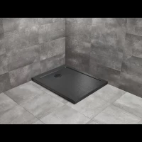 Душевой поддон Radaway Doros F Stone Black SDRF1080-01-54S 100x80 см, акриловый, прямоугольный, черный