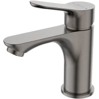 Смеситель для раковины Lemark Siberia LMF-7012B-GM без донного клапана, графит матовый