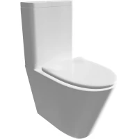 Унитаз-компакт Knotlor Shore WC610WG безободковый, торнадо, с сиденьем микролифт, белый