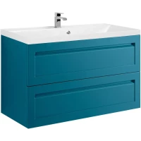 Тумба под раковину Art&Max Platino AM-Platino-1000-2C-SO-TM 99,3 см, подвесная, бирюзовый матовый