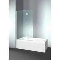 Шторка на ванну VismaraVetro PV VPV042106401500ST 100(60+40) см L, профиль хром, стекло прозрачное