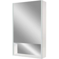 Зеркальный шкаф Art&Max Foggia AM-Fog-500-800-1D-L-DS-F-White 50x80 см L, с LED-подсветкой, сенсорным выключателем, диммером, белый матовый