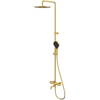 Душевая система Whitecross Y Y1234TOPGL 300 мм, с термостатом, золотой
