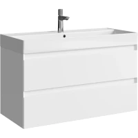 Тумба под раковину Aqwella 5 Stars Geometria GE01102WM 99,2 см, подвесная, белый матовый