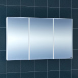 Зеркальный шкаф 121х73 см белый глянец Санта Стандарт 113019