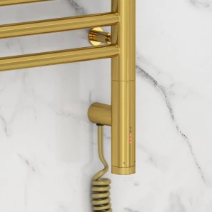 Изображение товара полотенцесушитель электрический 500x500 золотой мэм правый, перемычка прямая сунержа богема 3.0 03-5805-5050