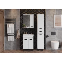 Комплект мебели белый глянец 60 см Onika Балтика 106139 + 1WH302082 + 205846