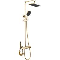 Душевая система Rea Rob REA-P6625 300x200 мм, с термостатом, золотой