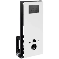 Инсталляция для унитаза WasserKRAFT Glan 66 66TLT.010.ME.WH.MB01 с кнопкой смыва, черный матовый