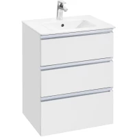 Тумба с раковиной белый глянец 60,5 см Roca The Gap A857404806+ 32799E000