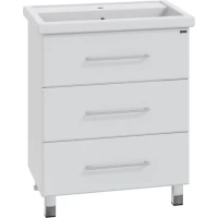 Тумба с раковиной белый глянец 70,5 см Санта Омега 207039 + FOCTEP70