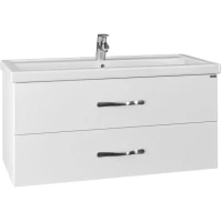 Тумба с раковиной белый глянец 101 см Санта Виктория 700132N + FOCTEP100