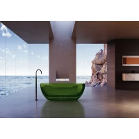 Ванна из полиэфирной смолы Abber Kristall AT9703Emerald 170x75 см, отдельностоящая, зеленый