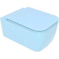 Унитаз подвесной GSG Brio BRWCSO023 безободковый, голубой матовый