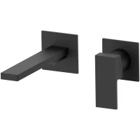 Смеситель для раковины AQG Bold Two 01BOC180NG встраиваемый, черный матовый