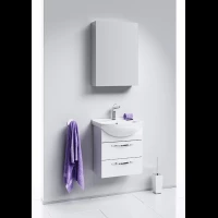 Комплект мебели белый глянец 50 см Aqwella Allegro Agr.01.05/2 + 4620008195766 + MC.04.05